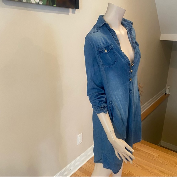 Blue jeans dress size S/M - Picture 3 of 4